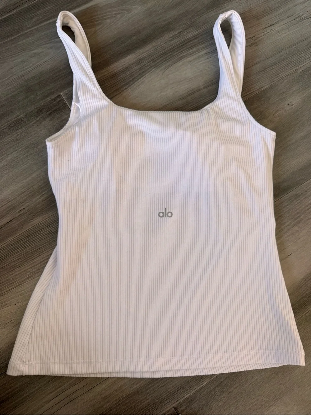 ALO Yoga ribbed tank top with built in bra